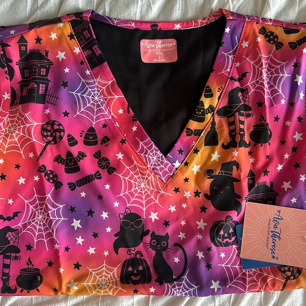 Halloween scrub tops
